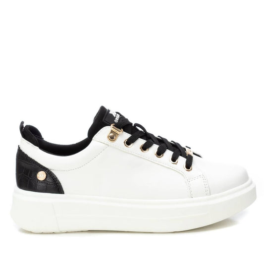 Women's Casual Sneakers By XTI, 14097601 White With Black Accent