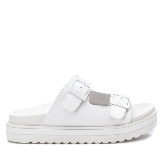 Women's Double Strap Buckle Sandals By XTI, 14110906 White