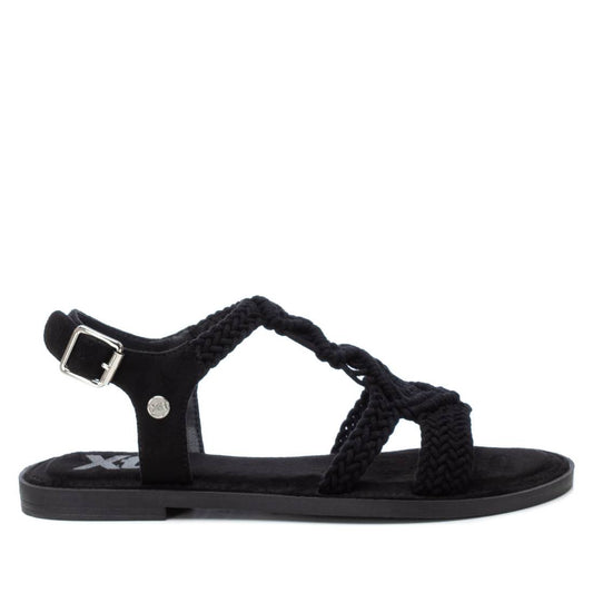 Women's Braided Strap Flat Sandals By XTI, 14127306 Black