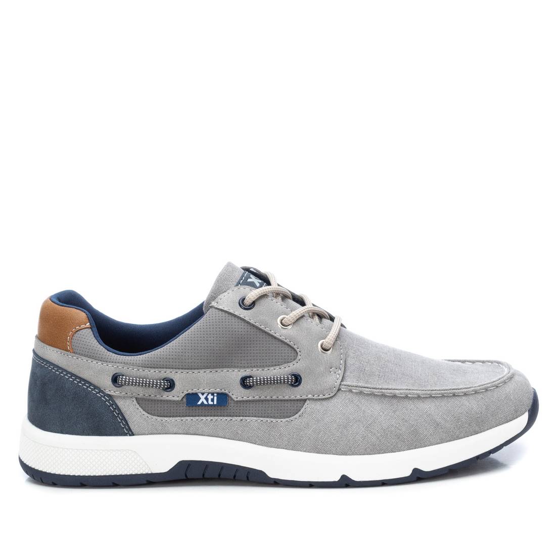 Men's Boat Shoes Traditions By Xti-141321-Grey