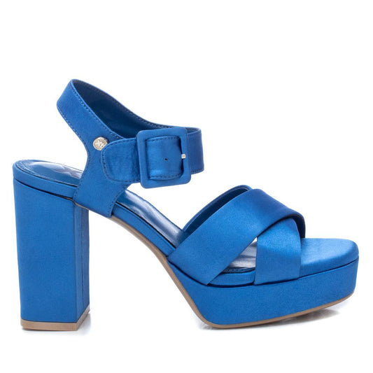 Women's Heeled Platform Sandals By XTI, 14135003 Electric Blue