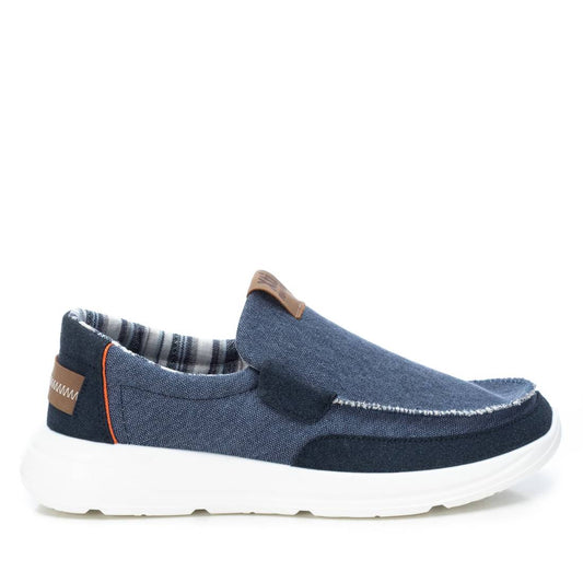 Men's Canvas Loafers By Xti-141393-Navy