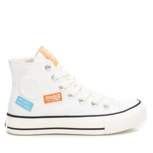 Women's Canvas High-Top Sneakers By XTI_170499_White