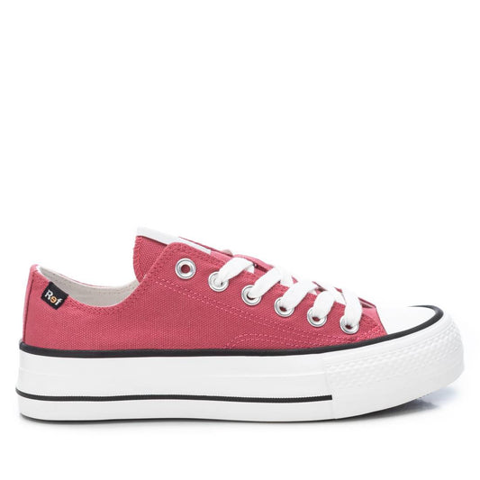 Women's Canvas Sneakers By XTI_170500_Light/Pastel Red