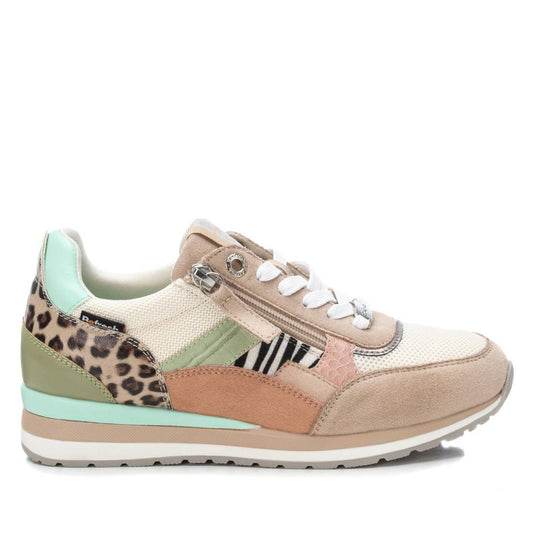 Women's Casual Sneakers By XTI, 17054304 Beige With Multicolor Accent