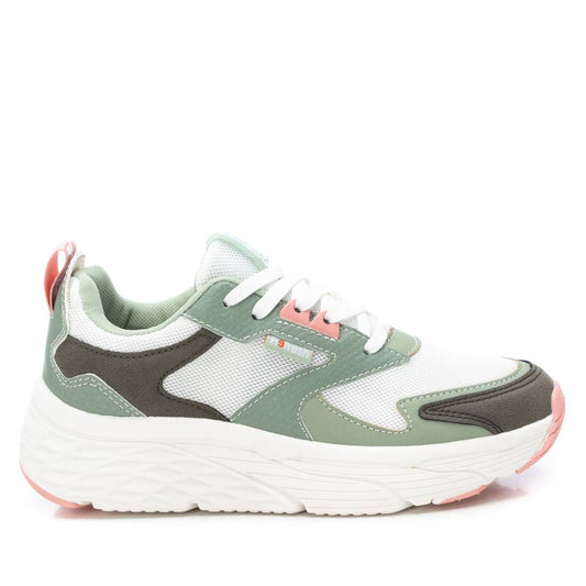 Women's Sneakers By XTI, 17056106 Green With Multicolor Accent