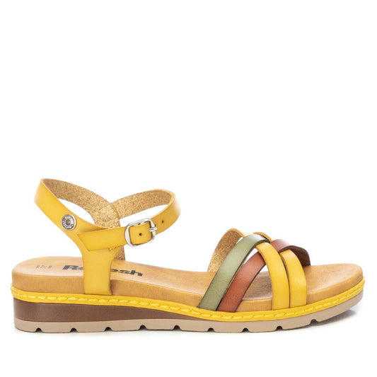 Women's Strappy Comfort Sandals By XTI_170625_Yellow