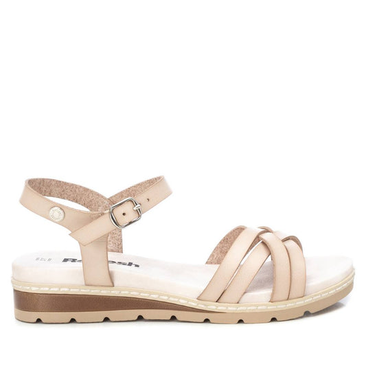 Women's Strappy Comfort Sandals By XTI_170625_Light Beige