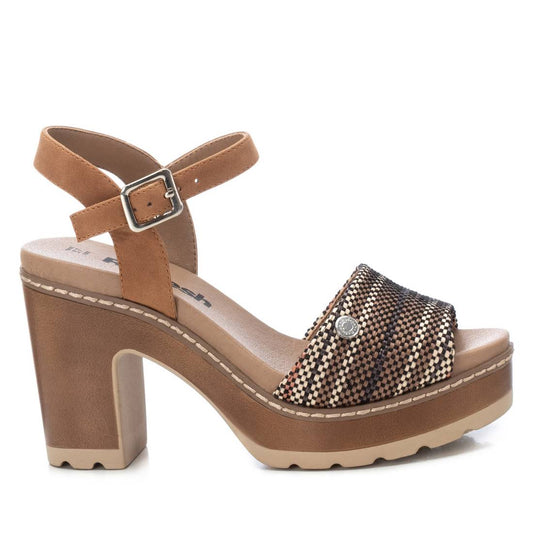 Women's Heeled Platform Sandals By XTI_170694_Medium Brown