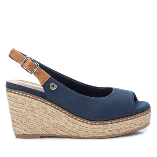 Women's Jute Wedge Sandals By XTI, 17073008 Navy