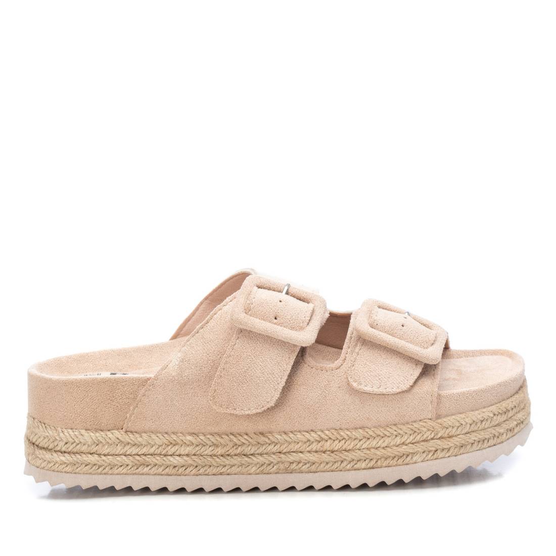 Women's Suede Flatform Sandals By XTI_170765_Medium Beige