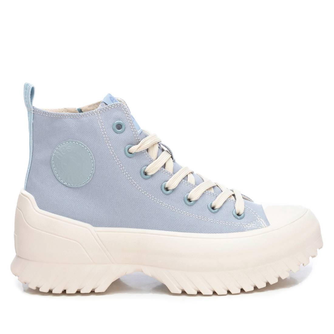 Women's Canvas Platform High-Top Sneakers By XTI_170803_Light/Pastel Blue