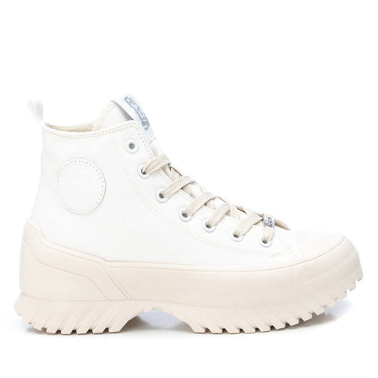 Women's Canvas Platform High-Top Sneakers By XTI_170803_White