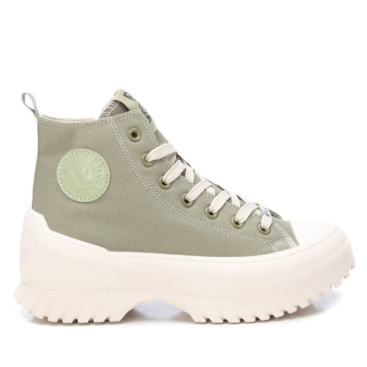 Women's Canvas Platform High-Top Sneakers By XTI_170803_Open Green