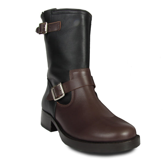 Two-Tone Biker Boots By URBNKICKS