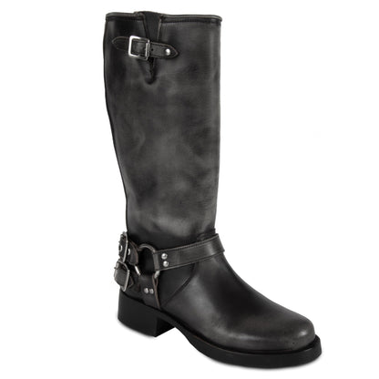 Tall Biker Distressed Boots By URBNKICKS
