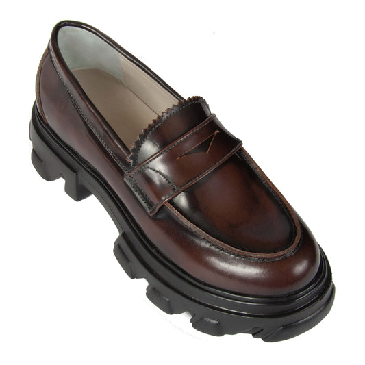 Peny Brown Patent Leather Loafer By URBNKICKS