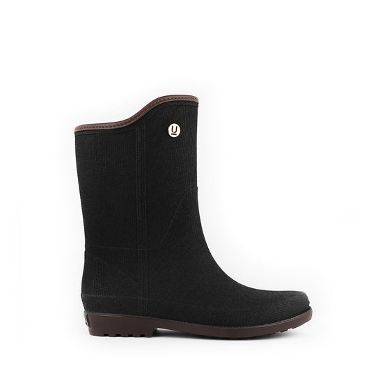 Women's Tall Dress Rain Boots, Suede Touch By Ulan 4212