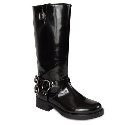 Tall Biker Distressed Boots By URBNKICKS