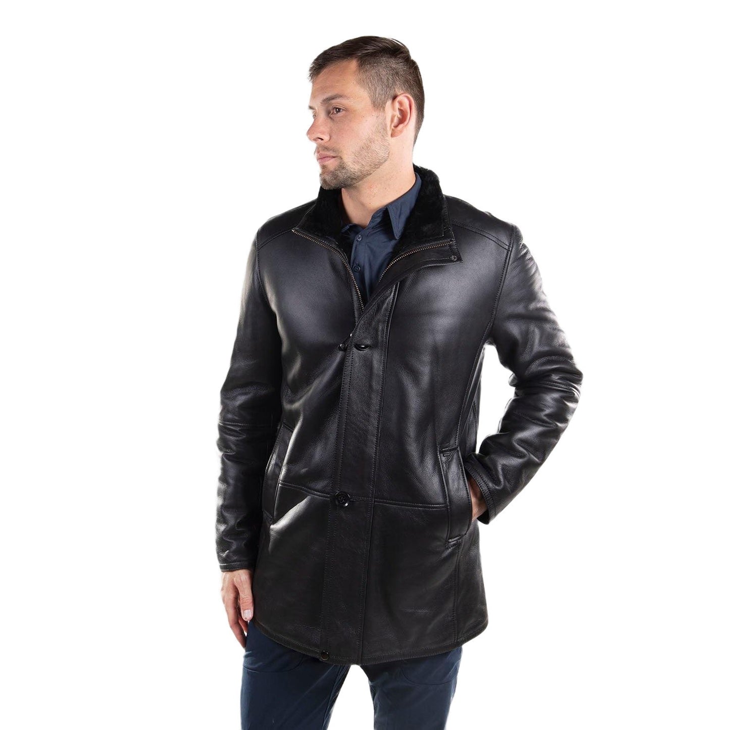 Cloud Nine Sheepskin Mens Frank Long Coat