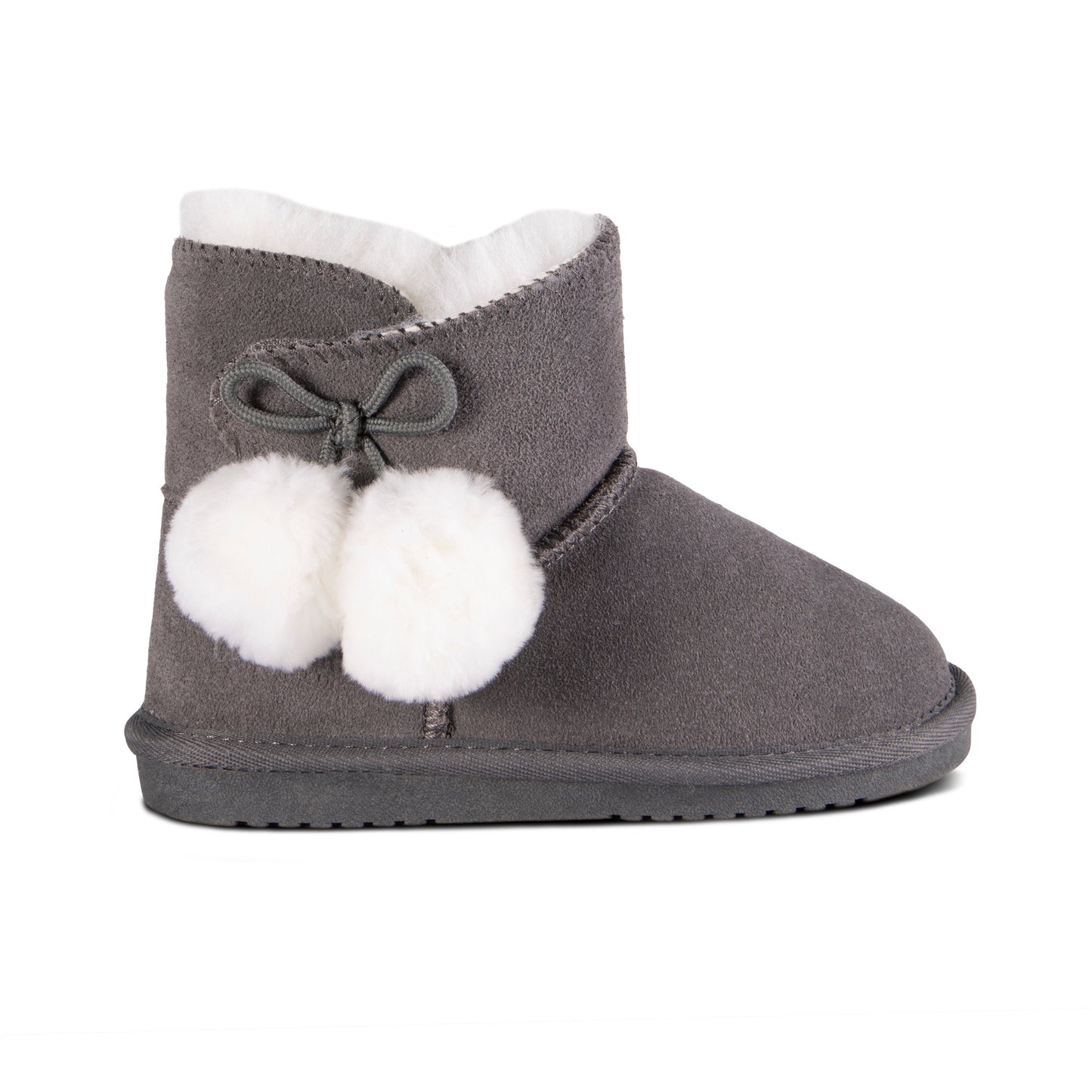 Cloud Nine Sheepskin Kids Pom-Pom Cozy Boots